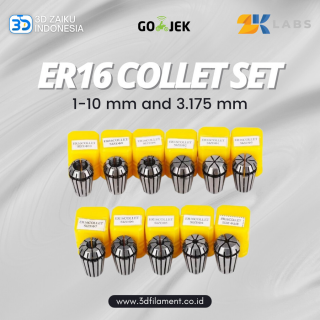 ZKlabs CNC Router Spindle ER16 Collet Set 1-10 mm and 3.175 mm